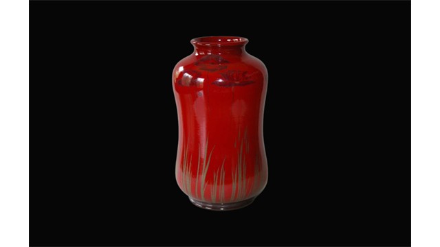Crimson vase
